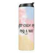 Chic fresh blue Diamond quote affirmation  Thermosbecher (Nach links gedreht)