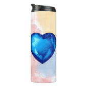 Chic fresh blue Diamond quote affirmation  Thermosbecher (Nach rechts gedreht)