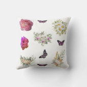 Chic fresh bridal  wonderful flowers foliage kissen (Rückseite)