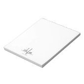 Chic Friseur Minimalistisches Monogramm  Notizblock (Rotiert)
