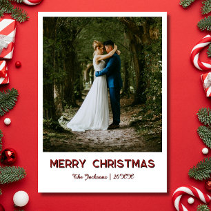 Chic Frohe Weihnachten neu verheiratete Foto Deep