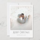 Chic Frohe Weihnachten Neu verheiratetes Foto Ligh (Vorderseite)