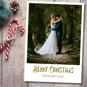 Chic Frohe Weihnachten Neu verheiratetes Foto Soft