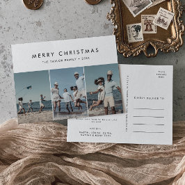 Chic Frohe Weihnachtsjahr in Review 3 Foto Feiertagspostkarte