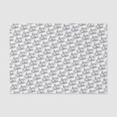 Chic fröhliche Weihnachtsgrüße Wünsche auf Weiß Seidenpapier (Vorderseite)