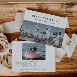 Chic fröhliches Weihnachtsjahr in Review 4 Foto Feiertagskarte