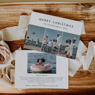 Chic fröhliches Weihnachtsjahr in Review 4 Foto Feiertagskarte