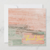 Chic Frozen Rosa Grüner, gelber Text Dankeskarte (Vorderseite)