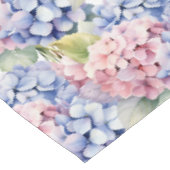 Chic Frühlingsfarben Hortensien Tischdecke (Schrägansicht)