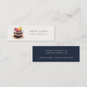 CHIC FRUIT FLORAL CAKE PATISSERIE CUPCAKE BAKERIE MINI VISITENKARTE (Vorne/Hinten)