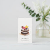 CHIC FRUIT FLORAL CAKE PATISSERIE CUPCAKE BAKERIE VISITENKARTE (Stehend Vorderseite)