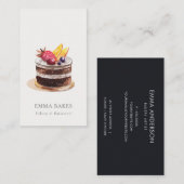 CHIC FRUIT FLORAL CAKE PATISSERIE CUPCAKE BAKERIE VISITENKARTE (Vorne/Hinten)