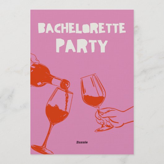 Chic & Fun Bachelorette Weekend Invitation Einladung (Rückseite)