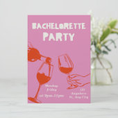 Chic & Fun Bachelorette Weekend Invitation Einladung (Stehend Vorderseite)