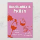 Chic & Fun Bachelorette Weekend Invitation Einladung (Vorderseite)