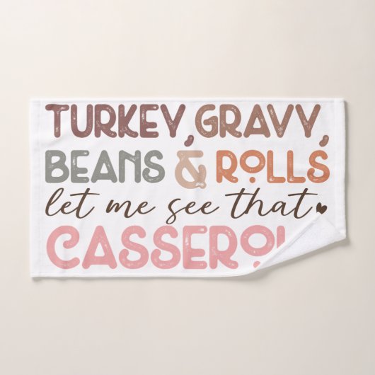 Chic Fun Erntedank Türkei Beans Casserole Handtuch (Handtuch)