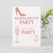 "Chic & Fun Junggeselinnen-Abschied Invitation Des Einladung (Stehend Vorderseite)