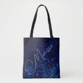 Chic Fun Personalisiert Blue Confetti Tasche (Vorderseite)