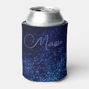 Chic Fun Personalisiert Midnite Blue Confetti Dosenkühler