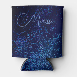 Chic Fun Personalisiert Midnite Blue Confetti Dosenkühler