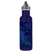 Chic Fun Personalisiert Midnite Blue Confetti Edelstahlflasche (Links)