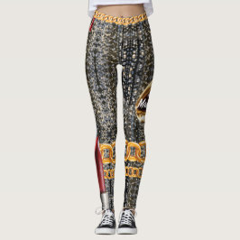 Chic Funkelnd Gold Elegante für Ihre individuellen Leggings
