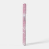 Chic funkelnder Glitter Staubrosa Glamour Starburs iPhone 15 Hülle (Rechte Seite)