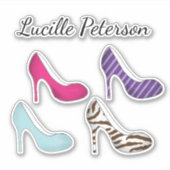 Chic Funny farbenfroh Personalisiert Aufkleber (Vorderseite)