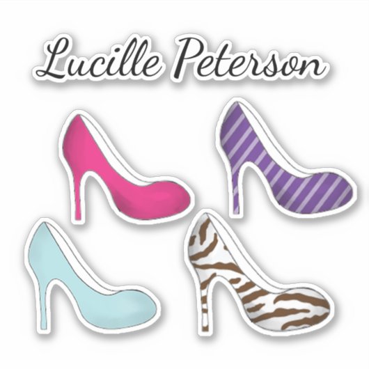 Chic Funny farbenfroh Personalisiert Aufkleber (Vorderseite)