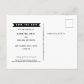 Chic Funny Free Drinks Wedding Save the Date Ankündigungspostkarte (Rückseite)