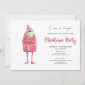 Chic Funny Santa Watercolor Holiday Party Design Einladung (Vorderseite)