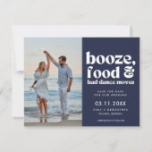 Chic Funny Wedding Foto Save the Date Ankündigung (Vorderseite)