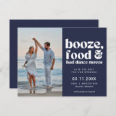 Chic Funny Wedding Foto Save the Date Ankündigung (Vorne/Hinten)