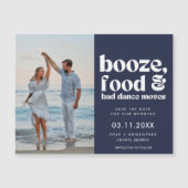 Chic Funny Wedding Foto Save the Date Magnetkarte (Vorderseite)