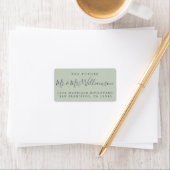 Chic Future Mr. Green Wedding Rücksendeadresse Adressaufkleber (Insitu)