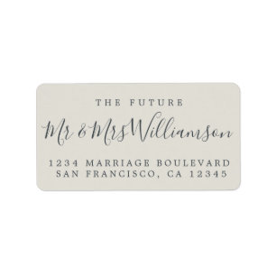 Chic Future Mr. Grey Wedding Rücksendeadresse Adressaufkleber
