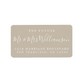 Chic Future Mr. Grey Wedding Rücksendeadresse Adressaufkleber (Vorne)