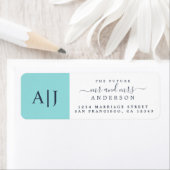 Chic Future Mr. Monogram Wedding Rücksendeadresse (Insitu)
