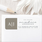 Chic Future Mr. Monogram Wedding Rücksendeadresse (Insitu)