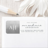 Chic Future Mr. Monogram Wedding Rücksendeadresse (Insitu)