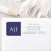 Chic Future Mr. Monogram Wedding Rücksendeadresse (Insitu)