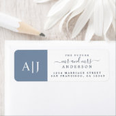 Chic Future Mr. Monogram Wedding Rücksendeadresse (Insitu)