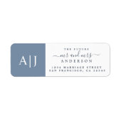 Chic Future Mr. Monogram Wedding Rücksendeadresse (Vorne)