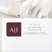 Chic Future Mr. Monogram Wedding Rücksendeadresse (Insitu)