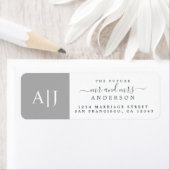 Chic Future Mr. Monogram Wedding Rücksendeadresse (Insitu)