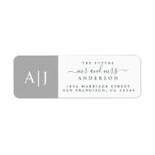 Chic Future Mr. Monogram Wedding Rücksendeadresse (Vorne)