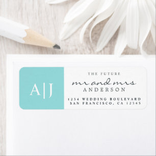 Chic Future Mr. Monogram Wedding Rücksendeadresse