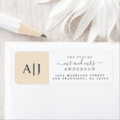 Chic Future Mr. Monogram Wedding Rücksendeadresse (Insitu)