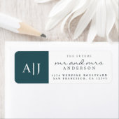 Chic Future Mr. Monogram Wedding Rücksendeadresse (Insitu)