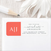 Chic Future Mr. Monogram Wedding Rücksendeadresse (Insitu)
